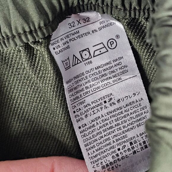 Banana Republic Pants Mens 32x32 Green Slim Taper Fit Tech Chino Performance - Picture 9 of 11